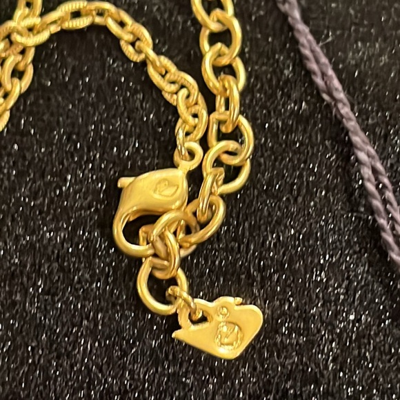 Sparkly Swarovski pink glass bead Crystal & green crystal flower necklace w/ tag - Picture 7 of 16